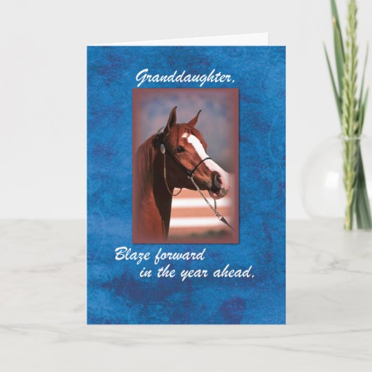 Carte Cheval D Anniversaire De Petite Fille Sur Le Bleu Zazzle Fr