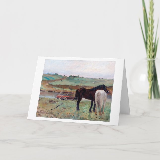 Carte Cheval dans une prairie, Edgar Degas (Devant)