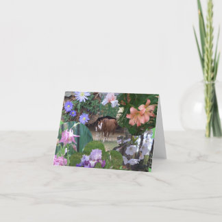 Carte Cheval de BA et collage floral