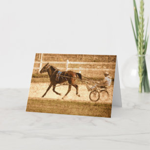 Carte Cheval de course de Standardbred, grunge
