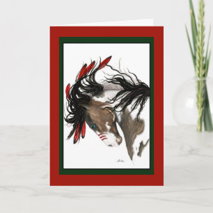 Carte Cheval de Noël par Bihrle