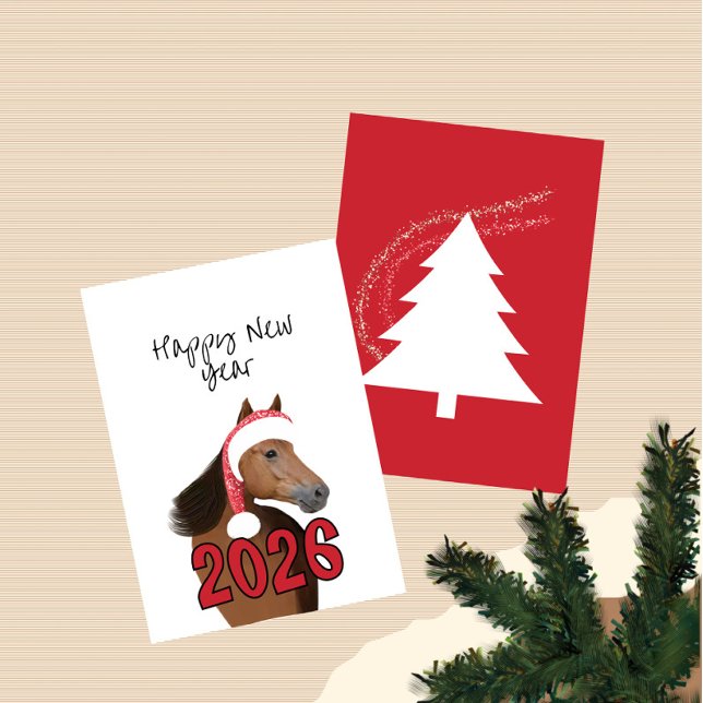 Carte cheval de Nouvel An (Créateur téléchargé)