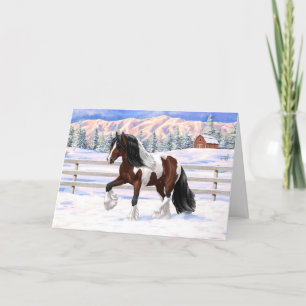 Carte Cheval de Tinker Tinker Gypsy Vanner Brown Pinto