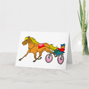 Carte Cheval de trot et conducteur