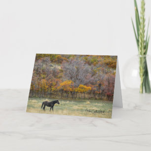 Carte Cheval en automne