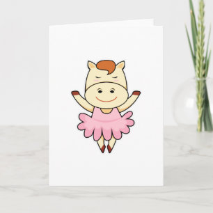 Carte Cheval en ballerine dans un ballet