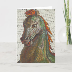 Carte Cheval En Mosaïque, Blanc À L'Intérieur