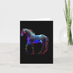 Carte Cheval équestre Amant Art Colorful Cowgirl Horseb