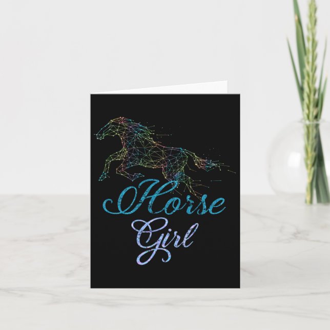 Carte Cheval Equestre équitation Cheval Filles Femmes Ca (Devant)