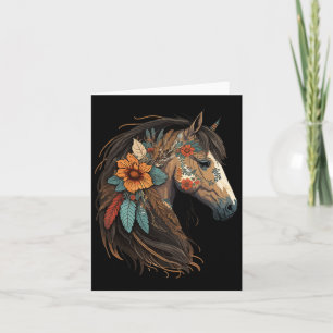 Carte Cheval équestre Portrait Western Cowgirl Horsebac