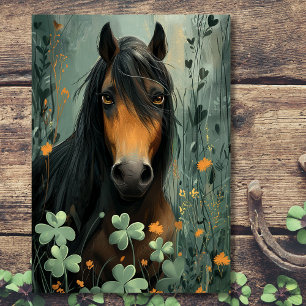 Carte Cheval et Clovers St. Patrick's Day