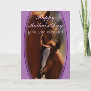 Carte Cheval Fête des Mères 2 du Mari- ou toute occasion