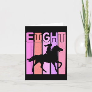 Carte Cheval Girl 8e anniversaire Horseback équitation 8