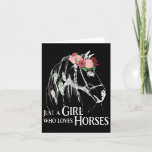 Carte Cheval Girl - Pony mignon - Crazy Horseback équita