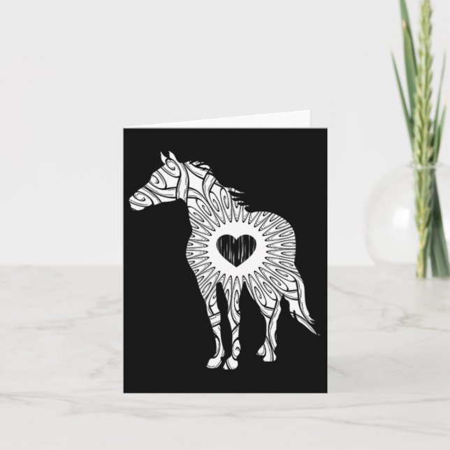 Carte Cheval Graphique Blanc Équine Équine équitation Ca (Devant)