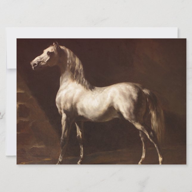 Carte Cheval gris pomme (par Théodore Géricault) (Devant)