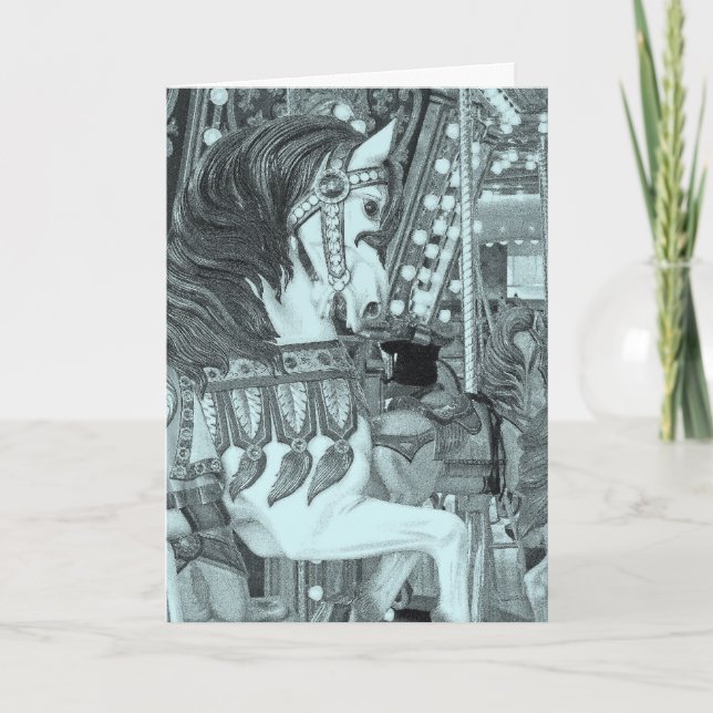 Carte Cheval Joyeux À Tinté (Devant)