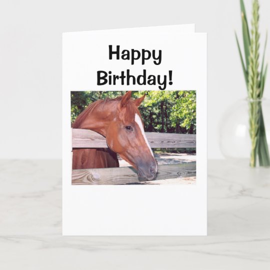 Carte Cheval Joyeux Anniversaire Zazzle Fr