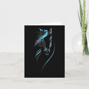 Carte Cheval majestueux pour filles à cheval et j'aime c