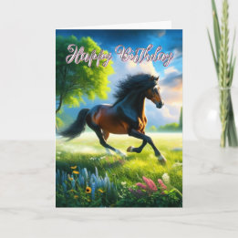 Carte Cheval Mustang Joyeux Anniversaire
