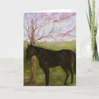 Carte Cheval noir et Cherry Tree