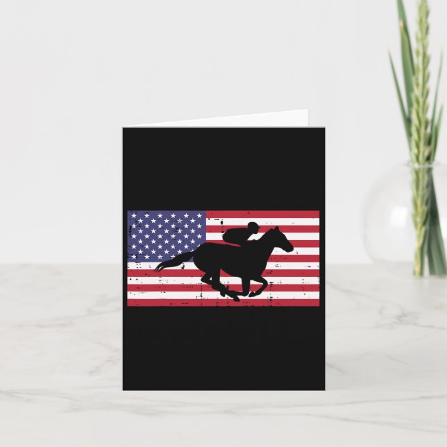 Carte Cheval Nous Équitation Drapeau Horseback Course Pa (Devant)