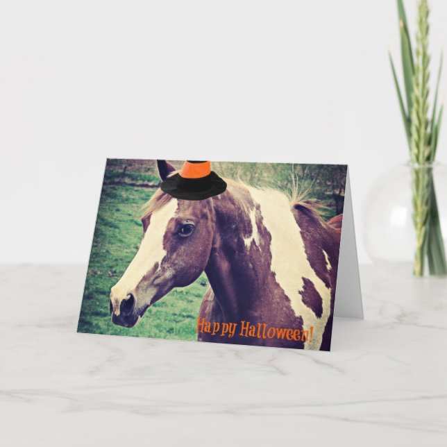 Carte Cheval Paint Halloween (Devant)