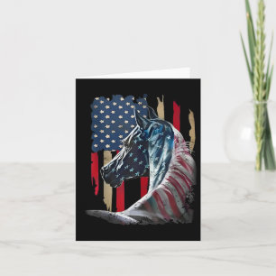 Carte Cheval Patriotique Usa Drapeau Vintage Cheval 4 ju
