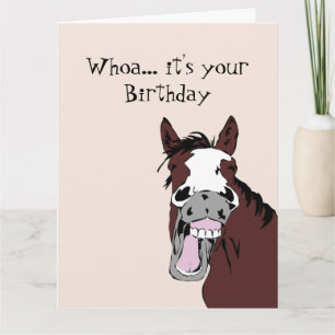 Carte Cheval qui rit drôle en vieillissant humour