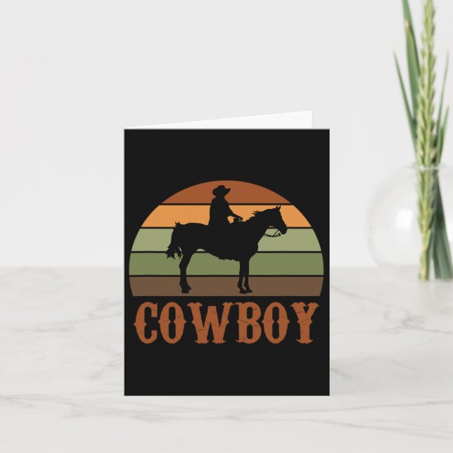 Carte Cheval Rétro équitation Rodéo Cheval Occidental Co (Devant)