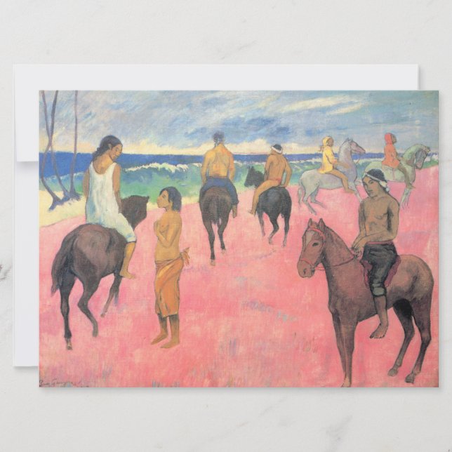Carte Cheval sur la plage de Tahiti (par Gaugin) (Devant)