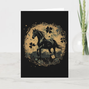 Carte Cheval Trèfle St. Patrick Saint Paddy's Iri