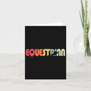 Carte Cheval Vintage Rétro équitation Cheval Lover Eques