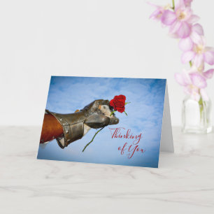 Carte Chevalier au cœur - En pensant à toi