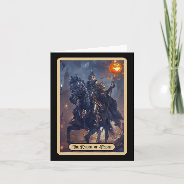 Carte Chevalier D'Halloween Fright Rider Halloween Tarot (Devant)