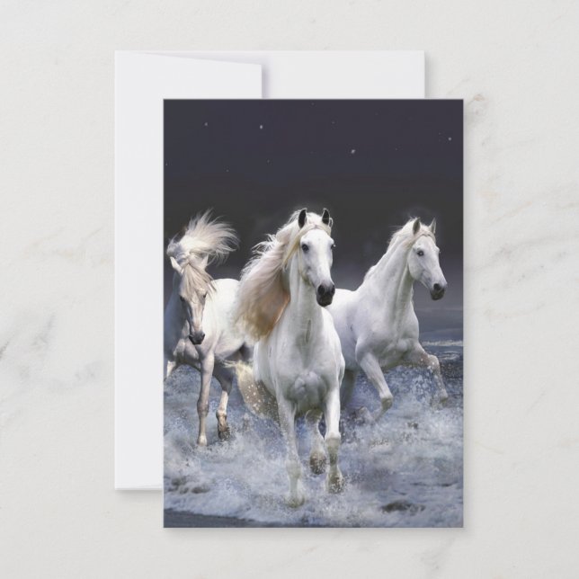 Carte Chevaux à lancer l'oreiller (Devant)