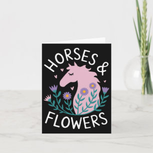 Carte Chevaux & amp ; Fleurs - Cheval Ados Chevaux Amate