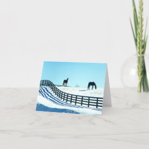 Carte Chevaux dans la neige