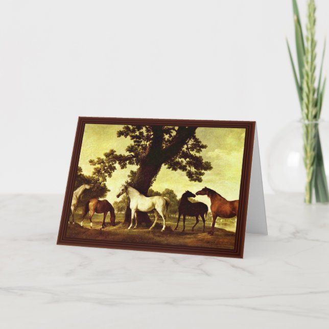 Carte Chevaux Dans Un Paysage Par Stubbs George (Devant)
