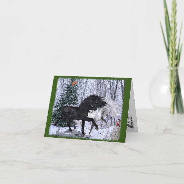 Carte Chevaux de Noël 2022  (Devant)