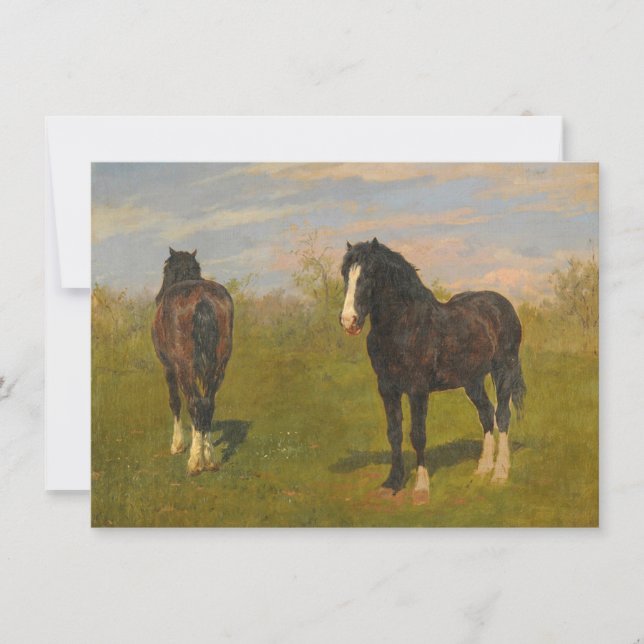 Carte Chevaux de pâturage (par Rosa Bonheur) (Devant)