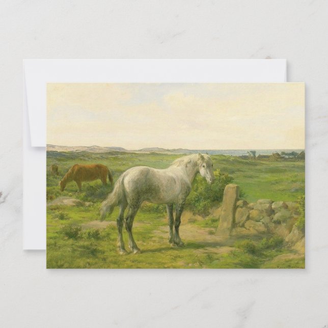 Carte Chevaux en bord de mer (par Rosa Bonheur) (Devant)