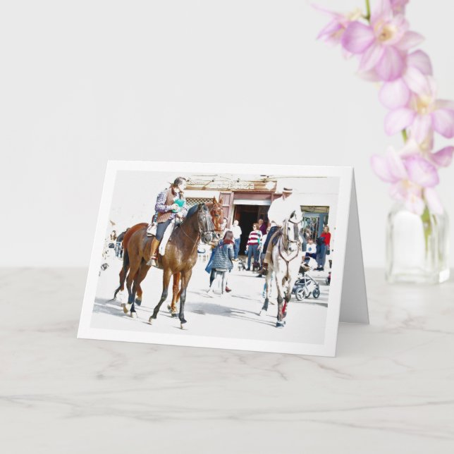 Carte Chevaux en dehors du bar espagnol (Orchidée)