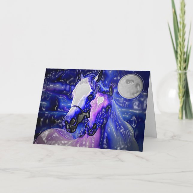 Carte Chevaux et nuit (Devant)