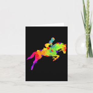 Carte Chevaux Filles Rider équitation Femmes