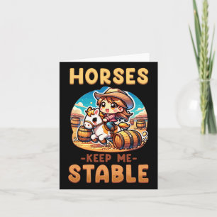 Carte Chevaux Gardez-Moi Stable I Équestre Pony Horse Fa