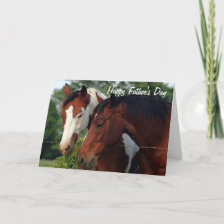 Carte Chevaux photo Happy Fête des pères