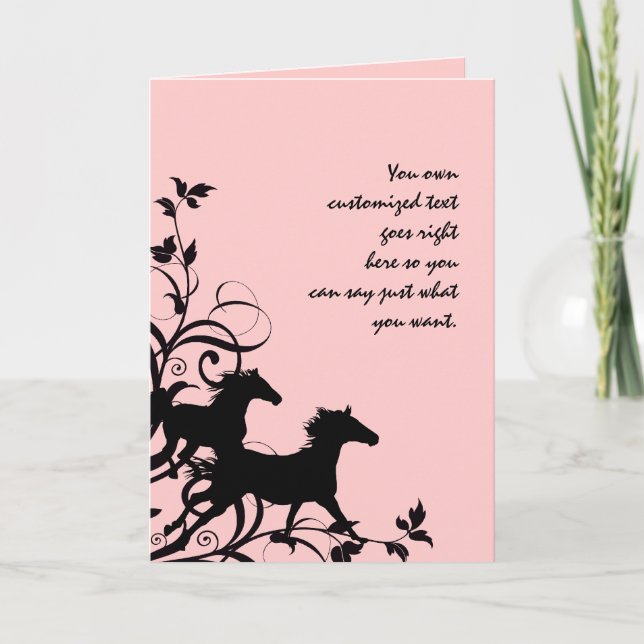 Carte Chevaux sauvages noirs (Devant)