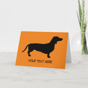 Carte Cheveux courts Dachshund - Silhouette 1