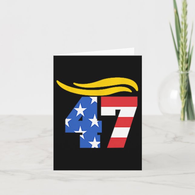 Carte Cheveux de Trump vintage 47  (Devant)